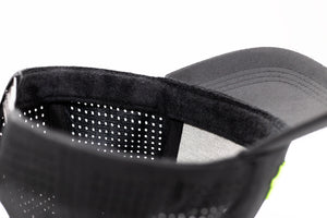 Sweat Out 2.0 Hat with Sunglasses Keeper - Flat Black on Black