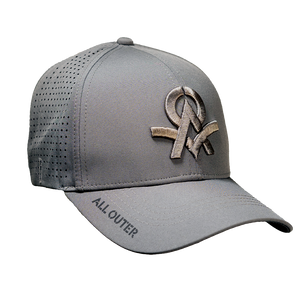 Sweat Out 2.0 Hat with Sunglasses Keeper - Curved Dark Gray on Dark Gray